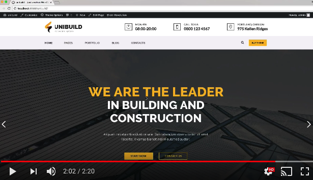Factory, Industry, Construction Building WordPress Theme - Unibuild - 1